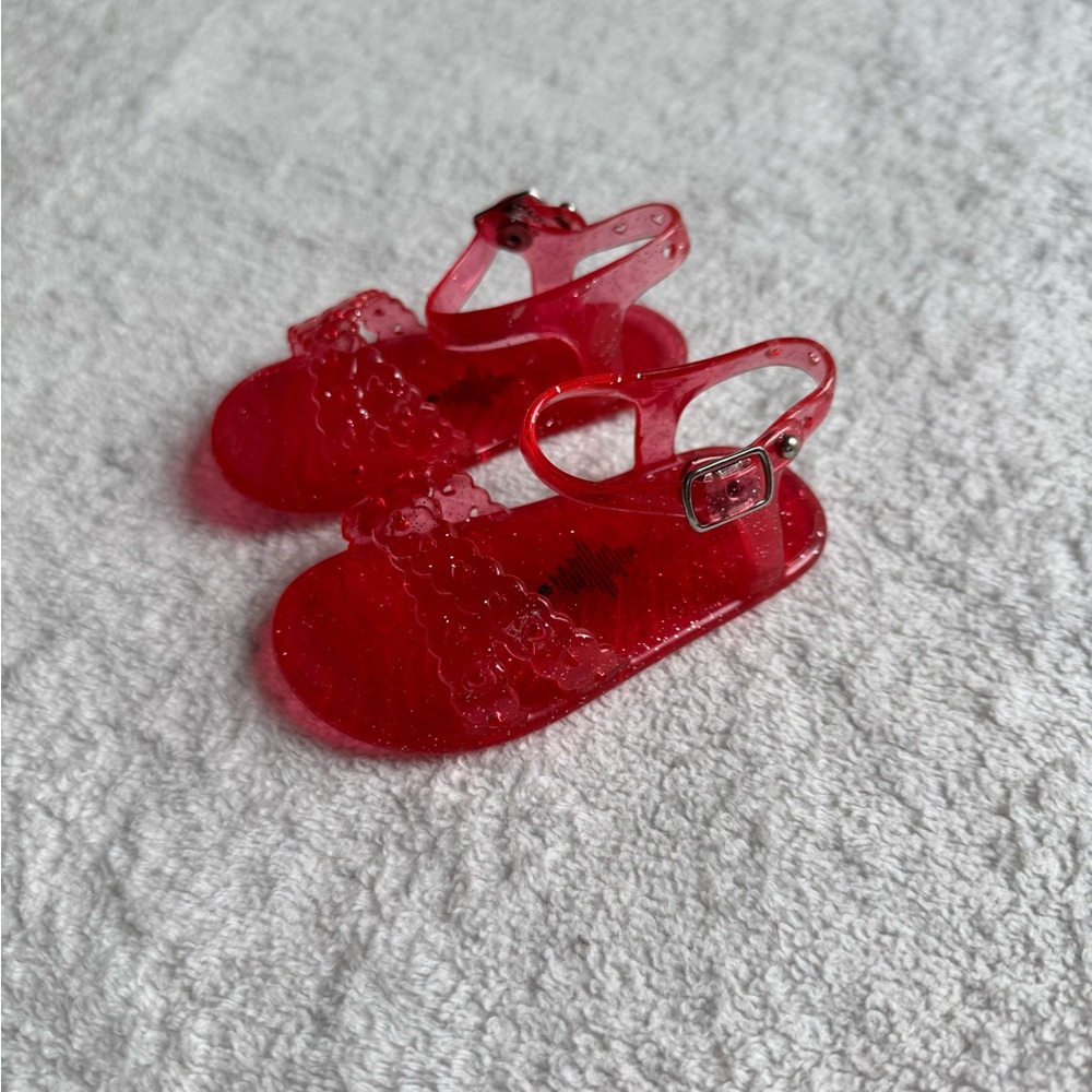 Hot pink sparkly toddler sandles